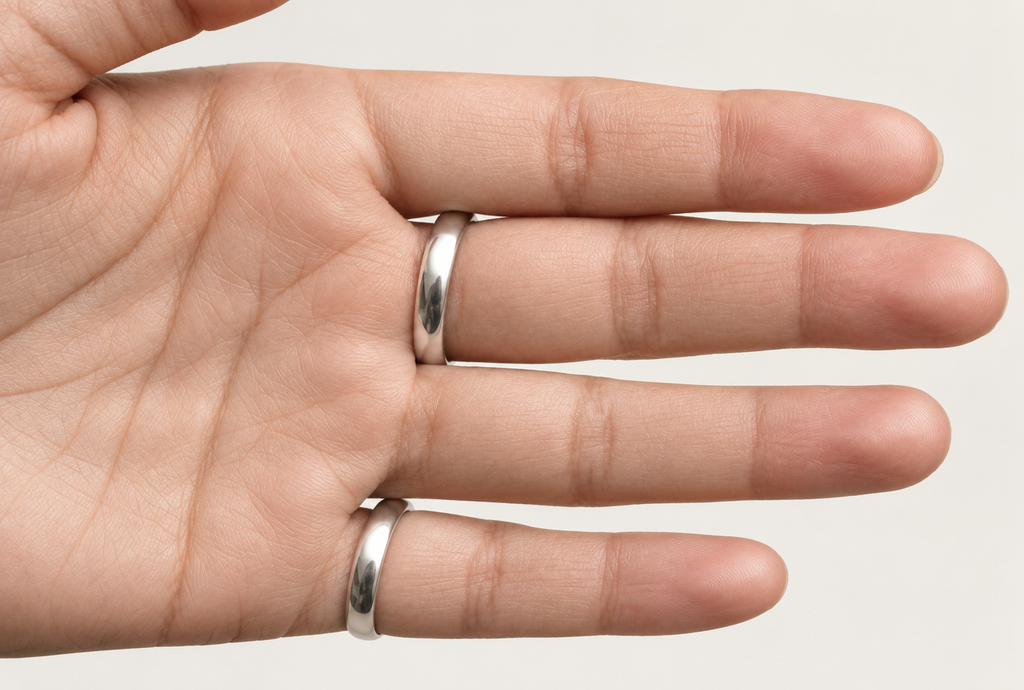 2½ buddy ring worn on two fingers with the palm facing up